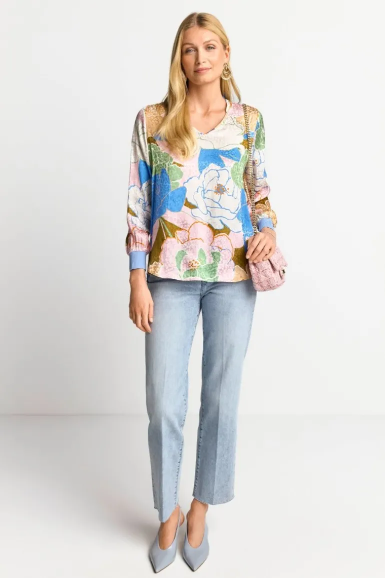 Bluse Mit Floralem Print