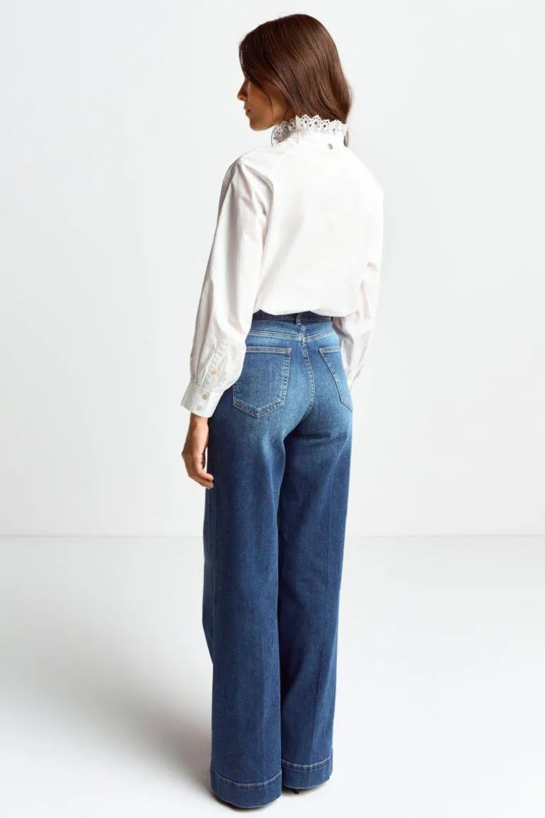 Bluse Mit Rüschenkragen