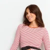 Bodycon-Longsleeve Mit Streifen
