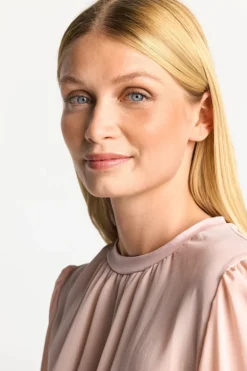 Chiffonbluse Mit Rundhalsausschnitt