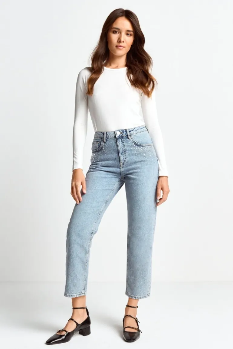Denim Mit Strassdetails