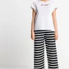 Gestreifte Strick-Culotte