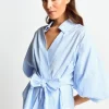 Gestreifte Wickelbluse