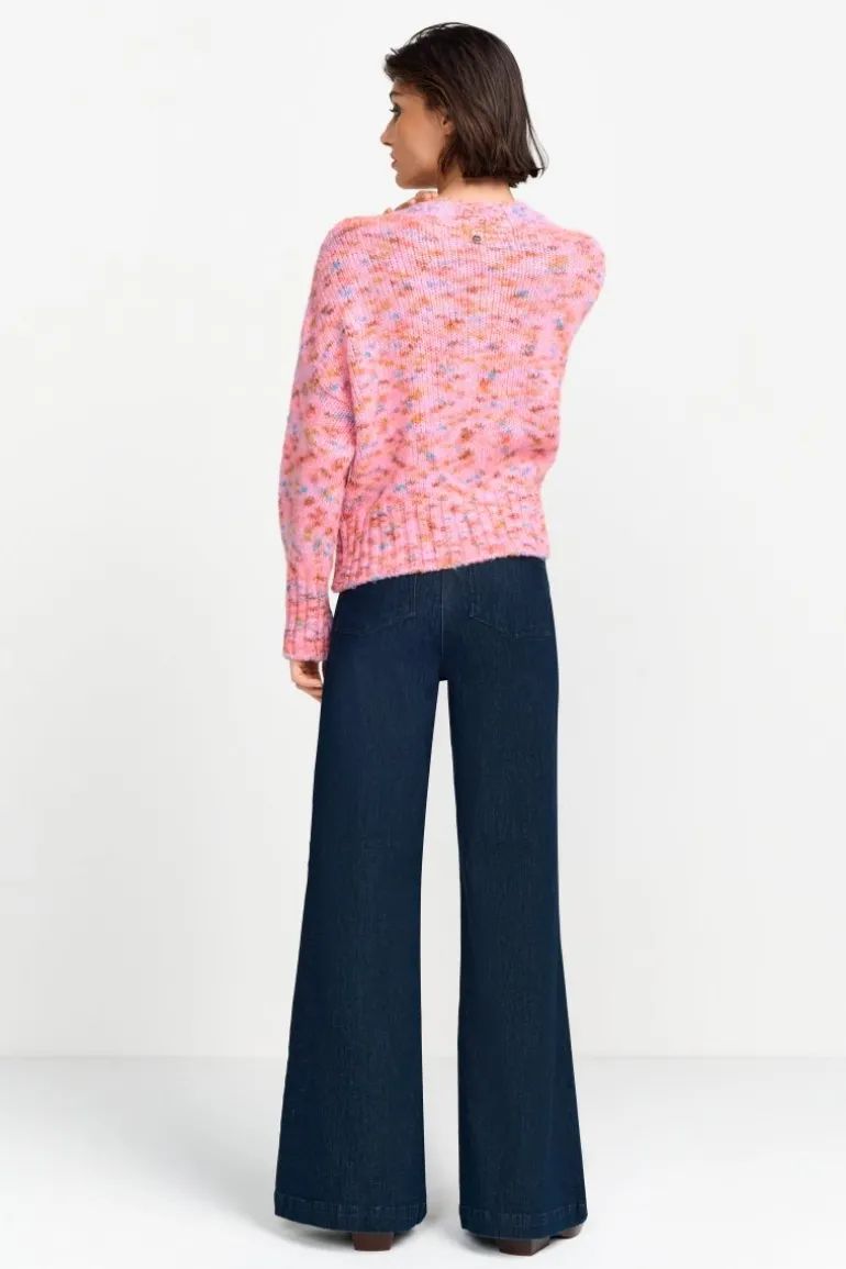 Grobstrickpullover In French Pink