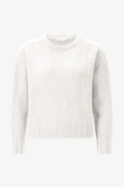 Grobstrickpullover Mit Rundhalsausschnitt