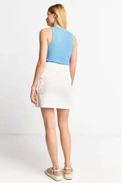Hellblaues Rib-Tanktop