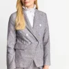 Karierter Wollblazer Mit Reverskragen