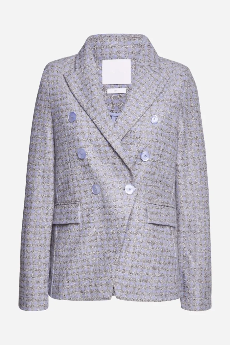 Karierter Wollblazer Mit Reverskragen