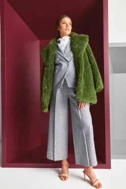 Karierter Wollblazer Mit Reverskragen