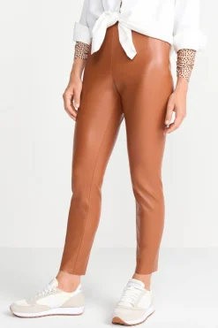Knöchellange Kunstleder-Leggings