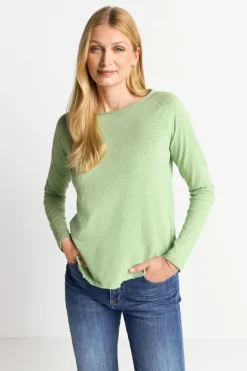 Longsleeve Aus Baumwolle Mit Offenen Kanten