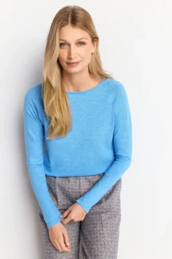 Longsleeve Aus Baumwolle Mit Offenen Kanten