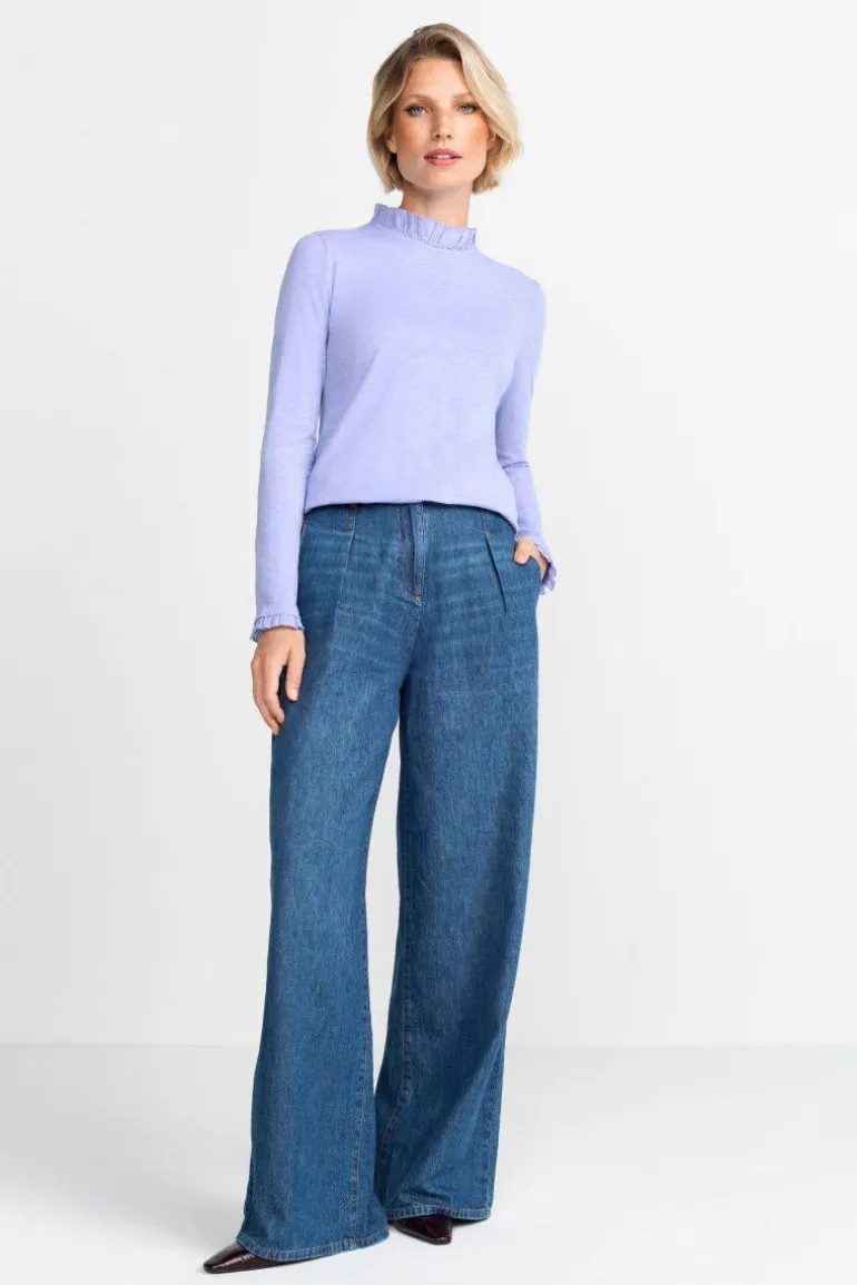Longsleeve Mit Frill-Kragen