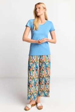 Luftiges T-Shirt In Cruise Blue