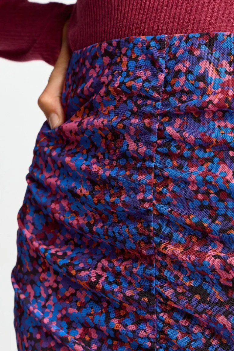 Midirock Mit Floralem Allover-Print