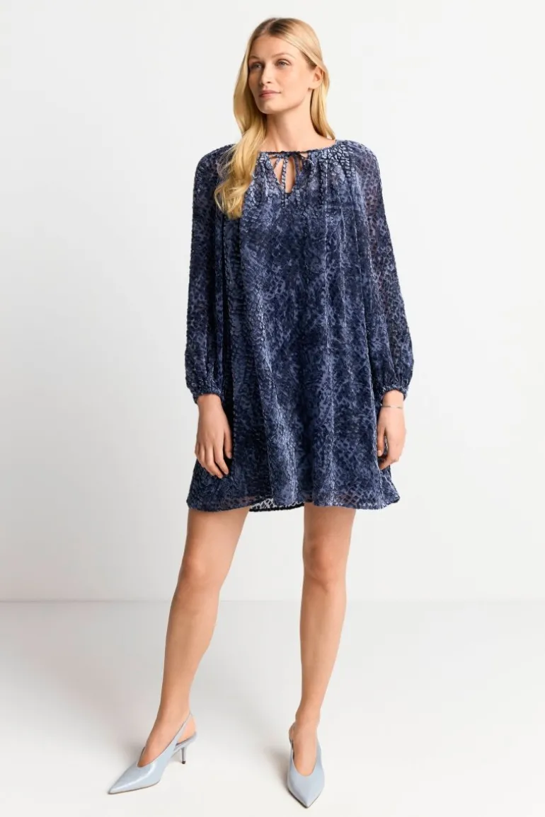 Mini-Blusenkleid Aus Samt