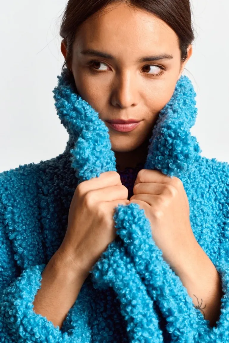 Oversized-Mantel Aus Teddyfell