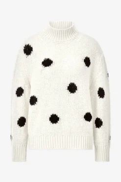 Pullover Mit Blauen Polka Dots