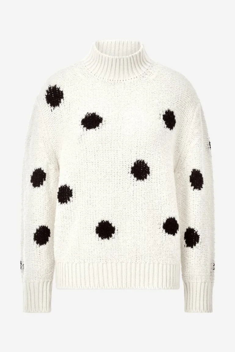Pullover Mit Blauen Polka Dots