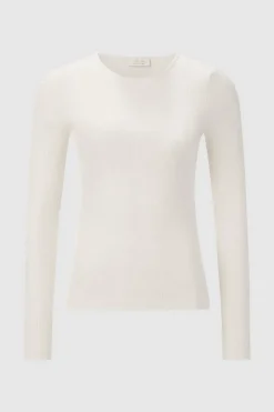 Rib-Longsleeve Mit Rundhals