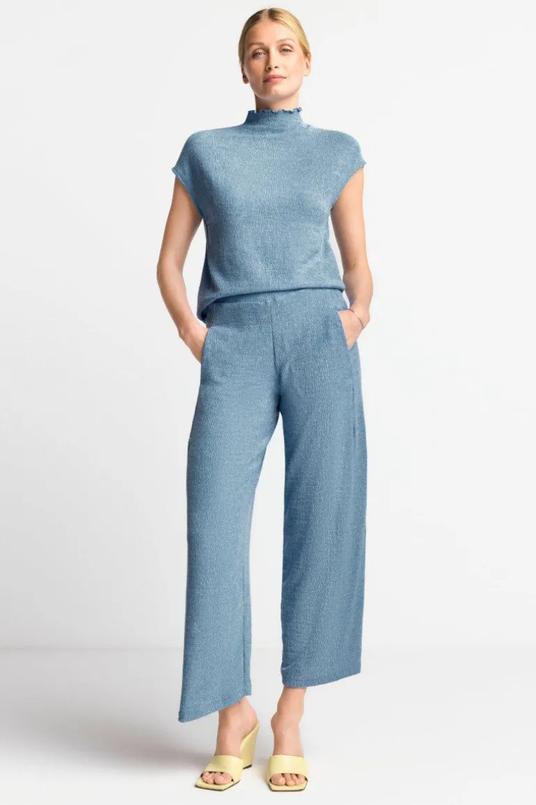 Stoffhose In Crinkle-Optik