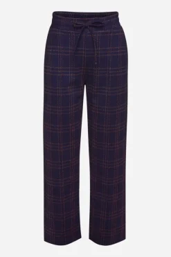 Stoffhose Mit Karomuster Und Bügelfalte
