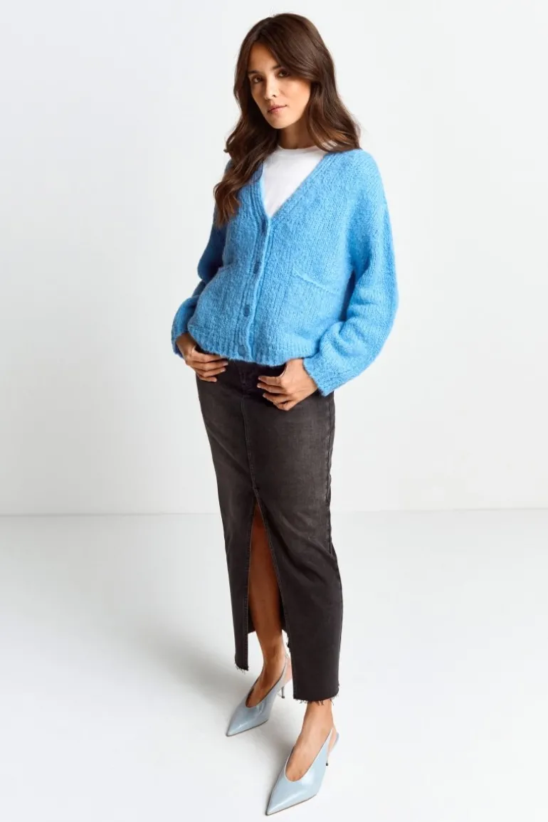 Strickcardigan Mit Knopfleiste