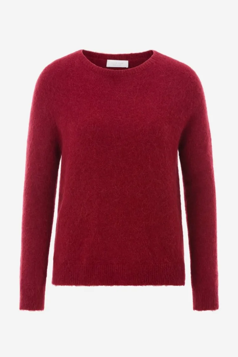 Strickpullover Aus Weichem Materialmix