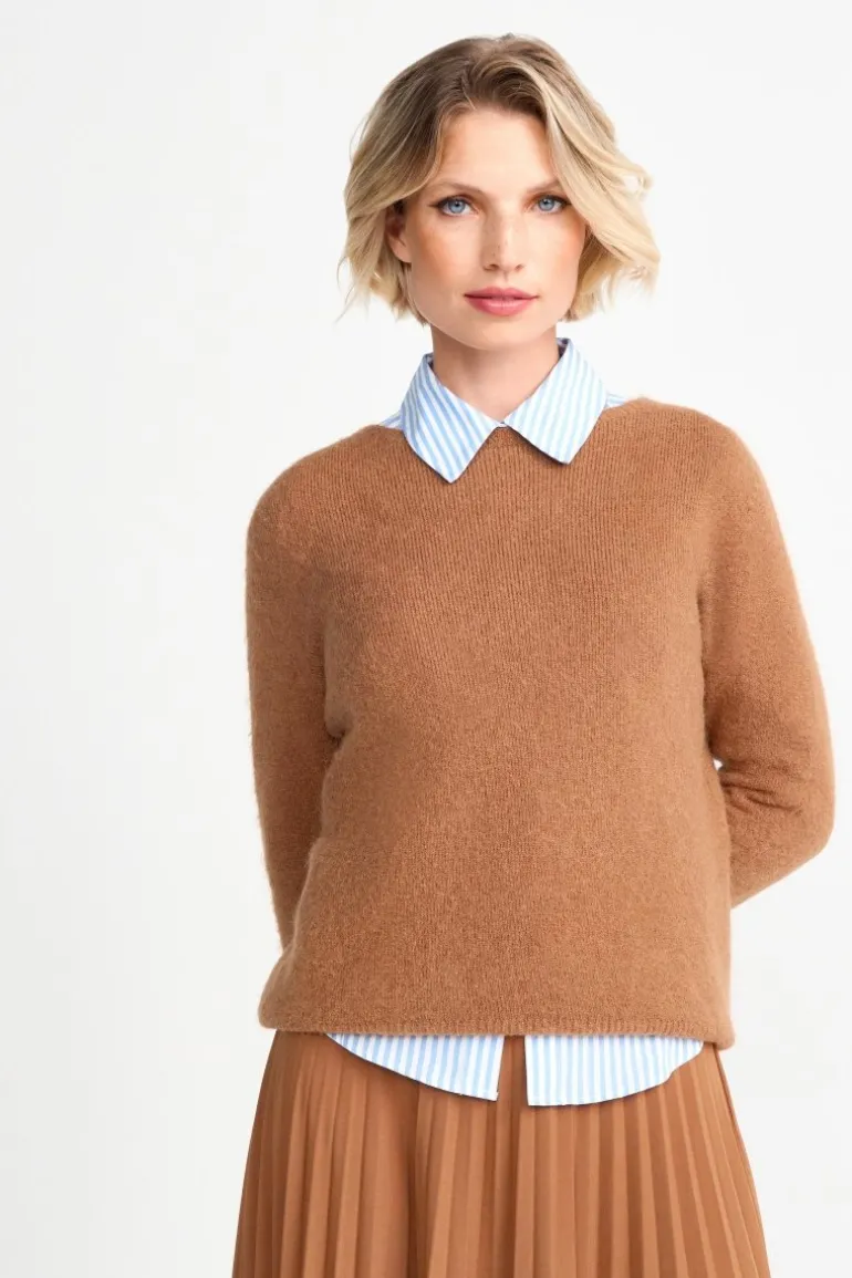 Strickpullover Aus Weicher Wollmischung