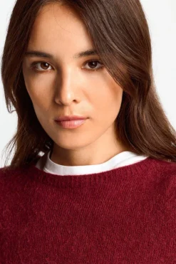 Strickpullover Aus Weichem Materialmix