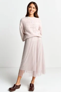 Strickpullover Mit überschnittenen Schultern