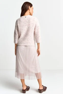Strickpullover Mit überschnittenen Schultern