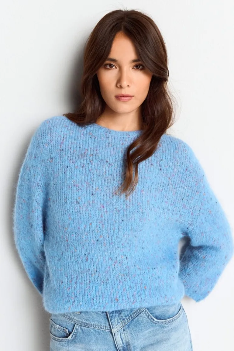 Strickpullover Mit überschnittenen Schultern