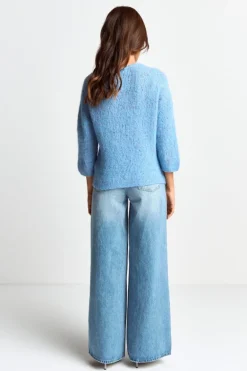 Strickpullover Mit überschnittenen Schultern