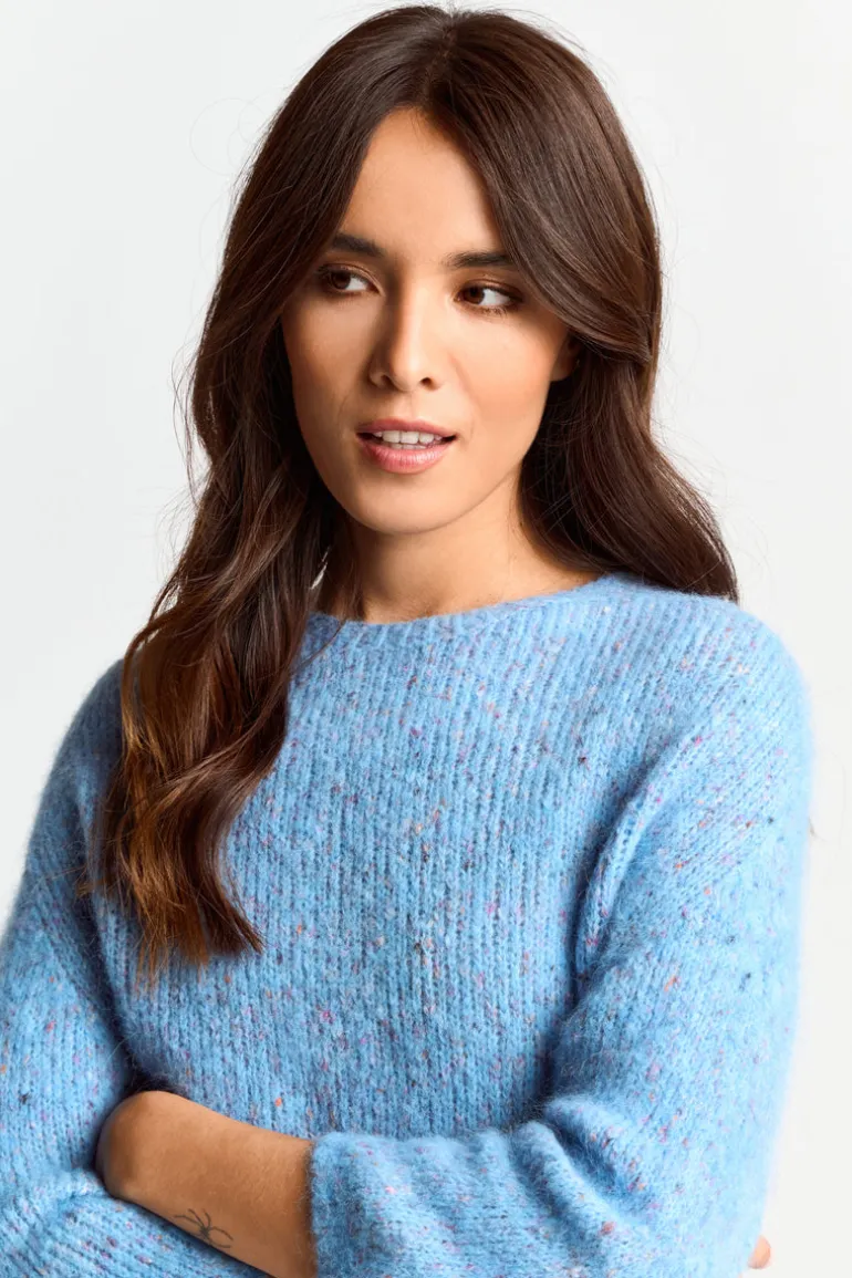 Strickpullover Mit überschnittenen Schultern