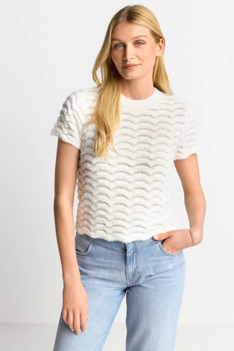 Strick-Shirt Mit Paillettendetails
