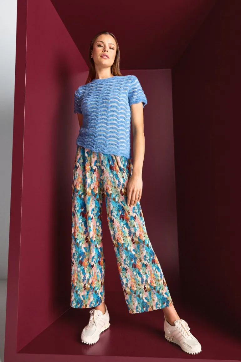 Strick-Shirt Mit Paillettendetails