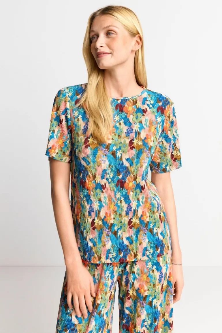 T-Shirt In Crinkle-Optik