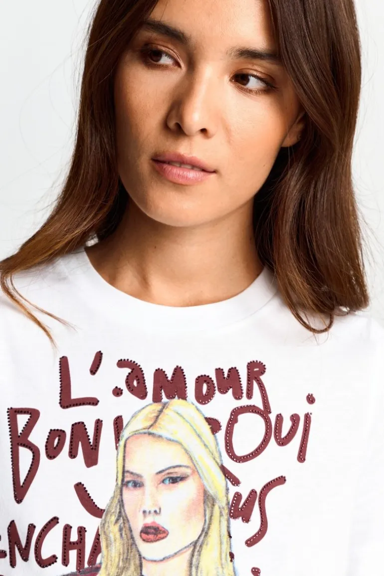 T-Shirt Mit Fashion-Illustration