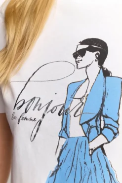 T-Shirt Mit Illustrations-Print
