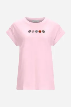 T-Shirt Mit Strass-Smileys
