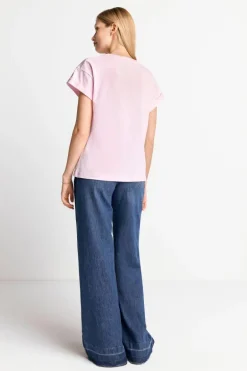 T-Shirt Mit Strass-Smileys