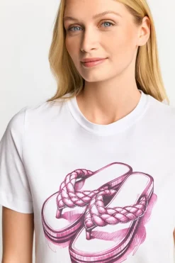 T-Shirt Mit Strassverziertem Print