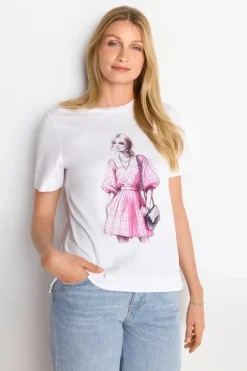 T-Shirt Mit Strassverzierung