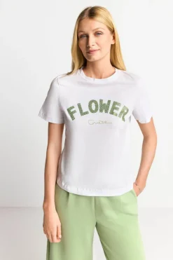 T-Shirt Mit Strassverzierung