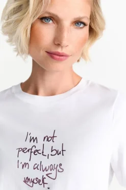 Weißes Statement-T-Shirt
