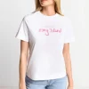 Weißes T-Shirt Mit Schriftzug