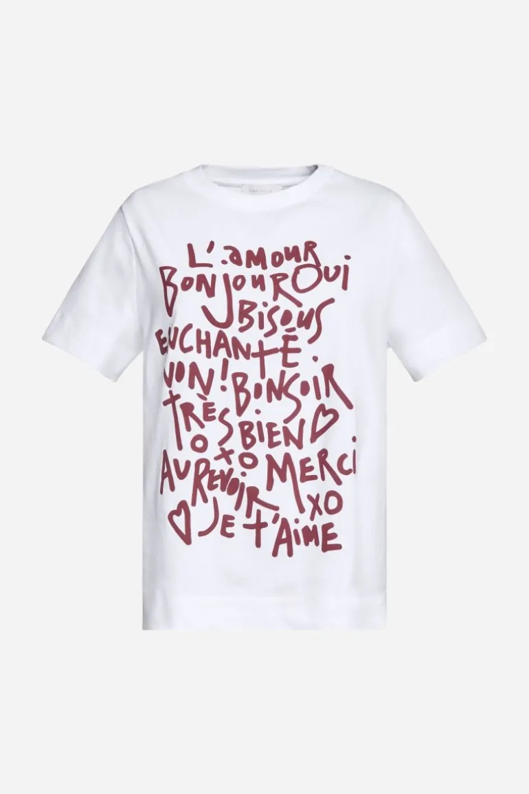 Weißes T-Shirt Mit Statement-Print
