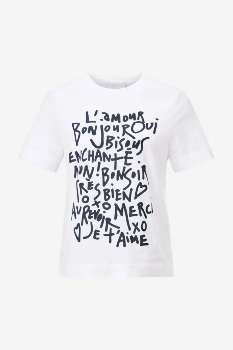 Weißes T-Shirt Mit Statement-Print