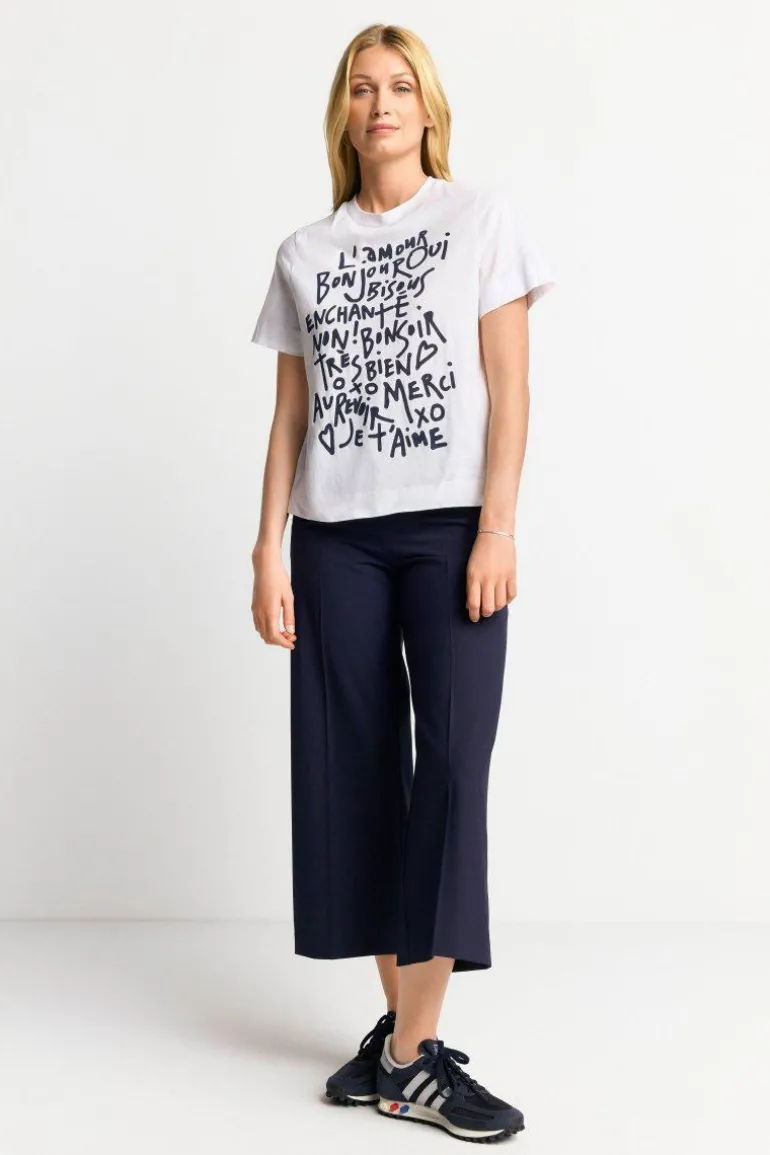 Weißes T-Shirt Mit Statement-Print